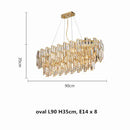 GobekUsa Crystal Ceiling Chandelier: Modern Stainless Steel Lustre Lighting for Home Decor