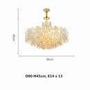 GobekUsa Crystal Ceiling Chandelier: Modern Stainless Steel Lustre Lighting for Home Decor