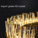 GobekUsa Crystal Ceiling Chandelier: Nordic Light Luxury Round Villa Pendant for Living & Dining Rooms