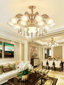 GobekUsa Crystal Ceiling Chandelier: Nordic Modern Luxury for Living Room, Hotel, Lobby.