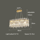 GobekUsa Crystal Ceiling Chandelier: Postmodern Luxury Indoor Lighting for Living Room, Dining Room & Bedroom
