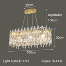 GobekUsa Crystal Ceiling Chandelier: Postmodern Luxury Indoor Lighting for Living Room, Dining Room & Bedroom