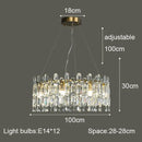 GobekUsa Crystal Ceiling Chandelier: Postmodern Luxury Indoor Lighting for Living Room, Dining Room & Bedroom