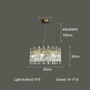 GobekUsa Crystal Ceiling Chandelier: Postmodern Luxury Indoor Lighting for Living Room, Dining Room & Bedroom