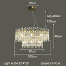 GobekUsa Crystal Ceiling Chandelier: Postmodern Luxury Indoor Lighting for Living Room, Dining Room & Bedroom
