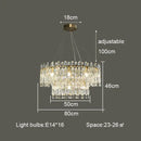 GobekUsa Crystal Ceiling Chandelier: Postmodern Luxury Indoor Lighting for Living Room, Dining Room & Bedroom
