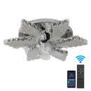 GobekUsa Crystal Ceiling Fan: LED Remote Control Chandelier for Bedroom & Living Room