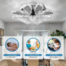 GobekUsa Crystal Ceiling Fan: LED Remote Control Chandelier for Bedroom & Living Room