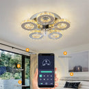 GobekUsa Crystal Ceiling Fan: LED Remote Control Chandelier for Bedroom & Living Room