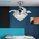 GobekUsa Crystal Ceiling Fan with LED Light and Remote Control