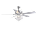 GobekUsa Crystal Ceiling Fan with Light & Remote Control, 52 Inch Luxury Design