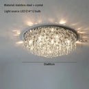 GobekUsa Crystal Ceiling Lamp: Luxury Modern LED Ceiling Light for Home Indoor Lighting