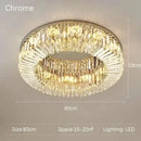 GobekUsa Crystal Ceiling Lamp: Modern Bedroom & Living Room LED Light Luxe Atmosphere