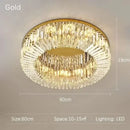 GobekUsa Crystal Ceiling Lamp: Modern Bedroom & Living Room LED Light Luxe Atmosphere