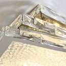 GobekUsa Crystal Ceiling Lamp: Modern Gold Light Luxury LED Square Chrome Indoor Lighting