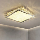 GobekUsa Crystal Ceiling Lamp: Modern Gold Light Luxury LED Square Chrome Indoor Lighting