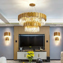 GobekUsa Crystal Ceiling Lamp: Modern Luxury Gold Round LED Living Room Lighting Fixtures