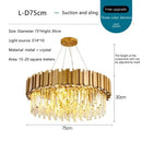 GobekUsa Crystal Ceiling Lamp: Modern Luxury Gold Round LED Living Room Lighting Fixtures