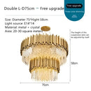 GobekUsa Crystal Ceiling Lamp: Modern Luxury Gold Round LED Living Room Lighting Fixtures