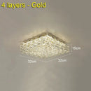 GobekUsa Crystal Ceiling Lamp: Modern Minimalist Indoor LED Lighting for Living Room, Dining & Bedroom