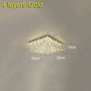 GobekUsa Crystal Ceiling Lamp: Modern Minimalist Indoor LED Lighting for Living Room, Dining & Bedroom