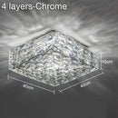 GobekUsa Crystal Ceiling Lamp: Modern Minimalist Indoor LED Lighting for Living Room, Dining & Bedroom