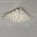 GobekUsa Crystal Ceiling Lamp: Modern Minimalist Indoor LED Lighting for Living Room, Dining & Bedroom