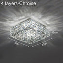 GobekUsa Crystal Ceiling Lamp: Modern Minimalist Indoor LED Lighting for Living Room, Dining & Bedroom