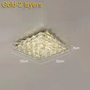GobekUsa Crystal Ceiling Lamp: Modern Minimalist Indoor LED Lighting for Living Room, Dining & Bedroom