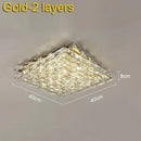 GobekUsa Crystal Ceiling Lamp: Modern Minimalist Indoor LED Lighting for Living Room, Dining & Bedroom