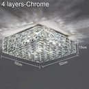 GobekUsa Crystal Ceiling Lamp: Modern Minimalist Indoor LED Lighting for Living Room, Dining & Bedroom