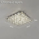 GobekUsa Crystal Ceiling Lamp: Modern Minimalist Indoor LED Lighting for Living Room, Dining & Bedroom