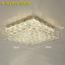 GobekUsa Crystal Ceiling Lamp: Modern Minimalist Indoor LED Lighting for Living Room, Dining & Bedroom