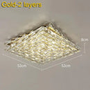 GobekUsa Crystal Ceiling Lamp: Modern Minimalist Indoor LED Lighting for Living Room, Dining & Bedroom