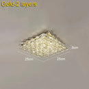 GobekUsa Crystal Ceiling Lamp: Modern Minimalist Indoor LED Lighting for Living Room, Dining & Bedroom