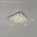 GobekUsa Crystal Ceiling Lamp: Modern Minimalist Indoor LED Lighting for Living Room, Dining & Bedroom