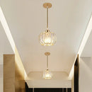 GobekUsa Crystal Ceiling Lamp: Modern Nordic Aisle Corridor Light for Elegant Home Decor