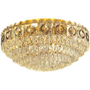GobekUsa Crystal Ceiling Lamp: Modern Simple Golden Round Light for Living Room, Bedroom, Study