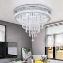GobekUsa Crystal Ceiling Lamp Smart LED Chandelier Remote Control Hanging Decor