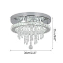 GobekUsa Crystal Ceiling Lamp Smart LED Chandelier Remote Control Hanging Decor