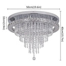 GobekUsa Crystal Ceiling Lamp Smart LED Chandelier Remote Control Hanging Decor