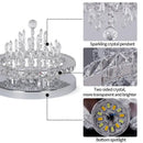 GobekUsa Crystal Ceiling Lamp Smart LED Chandelier Remote Control Hanging Decor