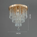 GobekUsa Crystal Ceiling Light: Elegant Hanging Golden Lamp for Home Decor