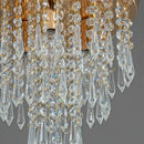 GobekUsa Crystal Ceiling Light: Elegant Hanging Golden Lamp for Home Decor