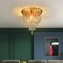 GobekUsa Crystal Ceiling Light: Elegant Hanging Golden Lamp for Home Decor