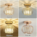 Modern gold & black crystal ceiling light fixture bedroom chandelier by Decorbites
