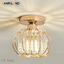 Modern gold & black crystal ceiling light fixture bedroom chandelier by Decorbites