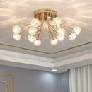 GobekUsa Crystal Ceiling Light for Modern Light Luxury Living Spaces by Samsarah Lighting