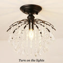 GobekUsa Crystal Ceiling Light: Luxury Modern Chandelier for Home Living Spaces