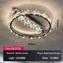 GobekUsa Crystal Ceiling Light: Modern LED Warmth for Living Room & Bedroom